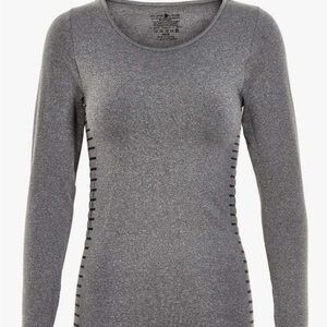 Elegant Charcoal Long Sleeve Women's Top